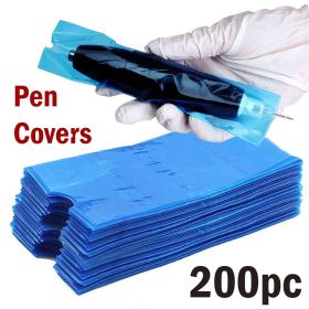 200PCS Disposable Tattoo Machine Pen Clip Cord Sleeves Supply Cover Plastic Bags