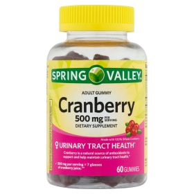 Spring Valley Adult Gummy Cranberry Dietary Supplement;  500 mg;  60 Count